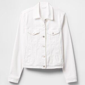 GAP Classic White Spring Icon Denim Jean Jacket Size L
